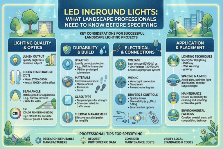 LED Inground Lights: What Landscape Professionals Need to Know Before Specifying