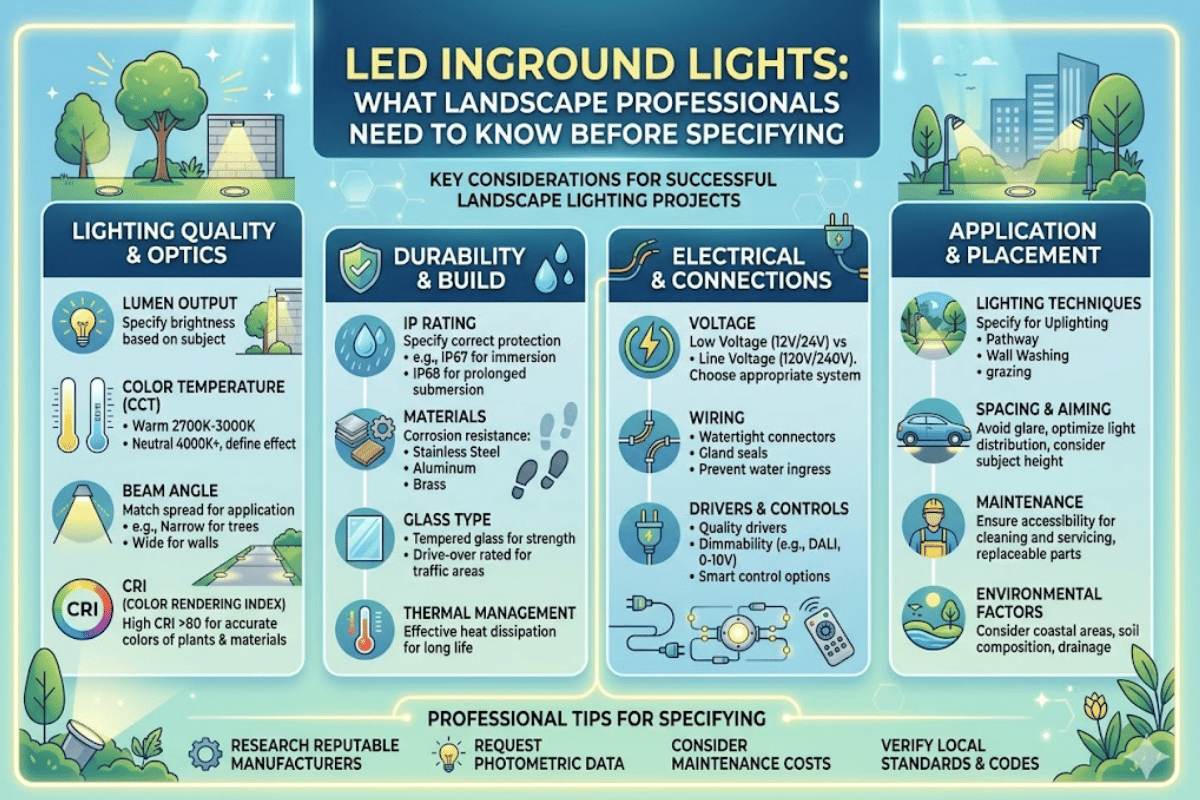 LED Inground Lights: What Landscape Professionals Need to Know Before Specifying