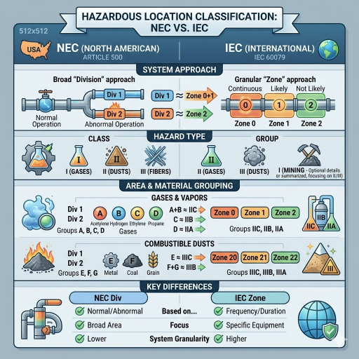 NEC vs. IEC Hazardous Location Classification Systems