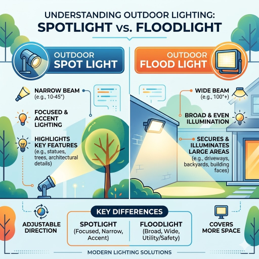 What Is an Outdoor Spot Light — and How Is It Different from a Flood Light