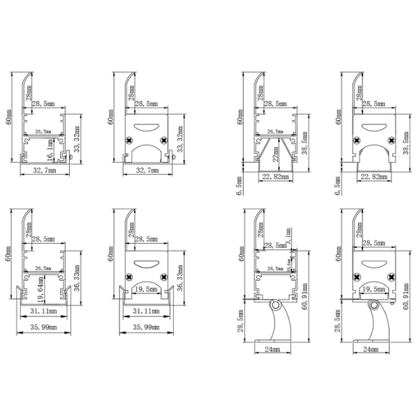 LED Wall Washer Engineering Drawings