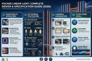 Luz lineal de fachada: guía completa de diseño y especificaciones (2026)