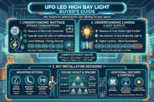 The UFO LED High Bay Light Buyer's Guide: Wattage, Lumens & Installation Decisions