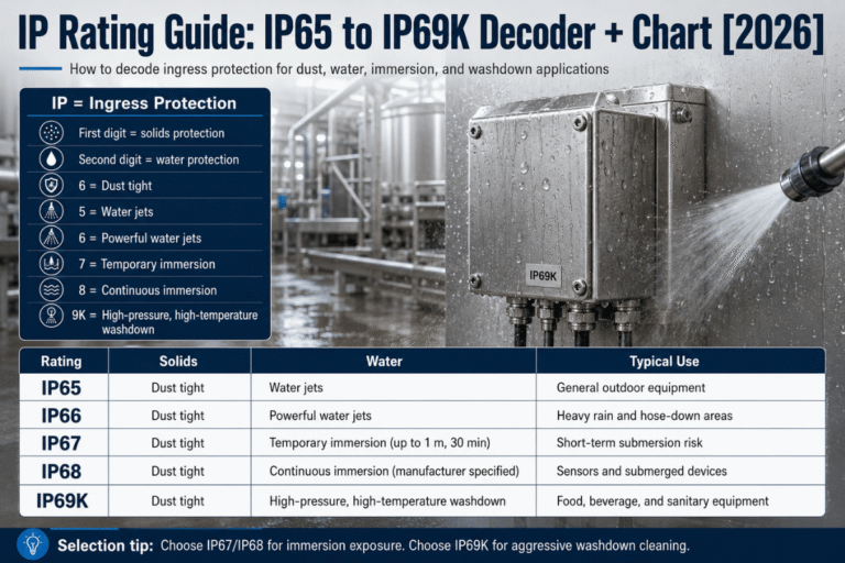 IP Rating Guide: IP65 to IP69K Decoder + Chart [2026]