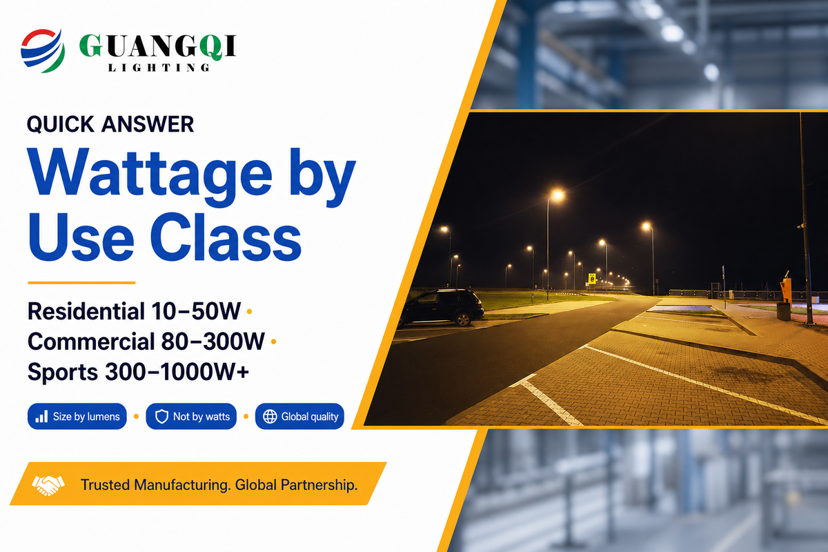 How Many Watts Does an LED Flood Light Need? (Quick Answer) — Guangqi Lighting