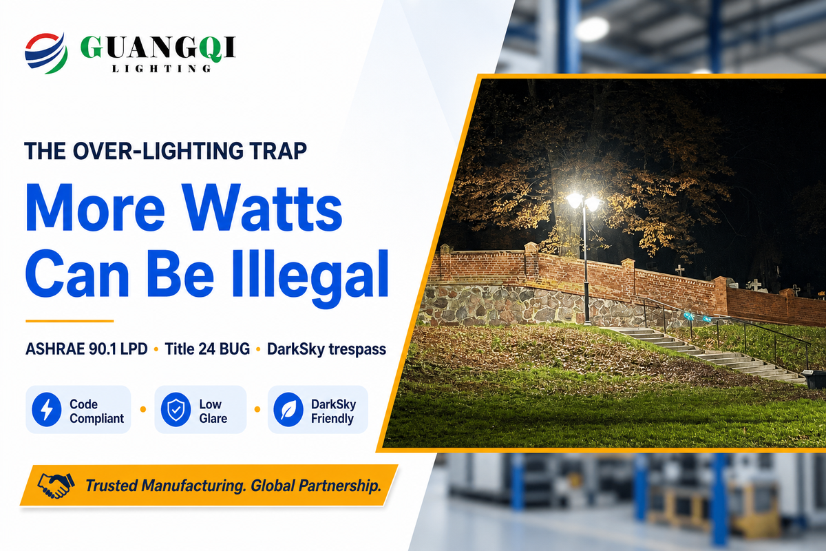 The Over-Lighting Trap: Energy Codes, LPD & Light Trespass — Guangqi Lighting