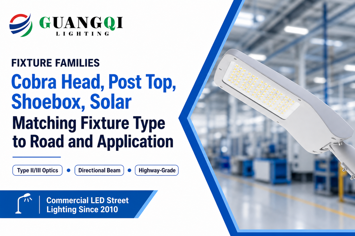 Fixture Types, Cobra Head, Post Top, Shoebox and Solar — Guangqi Lighting