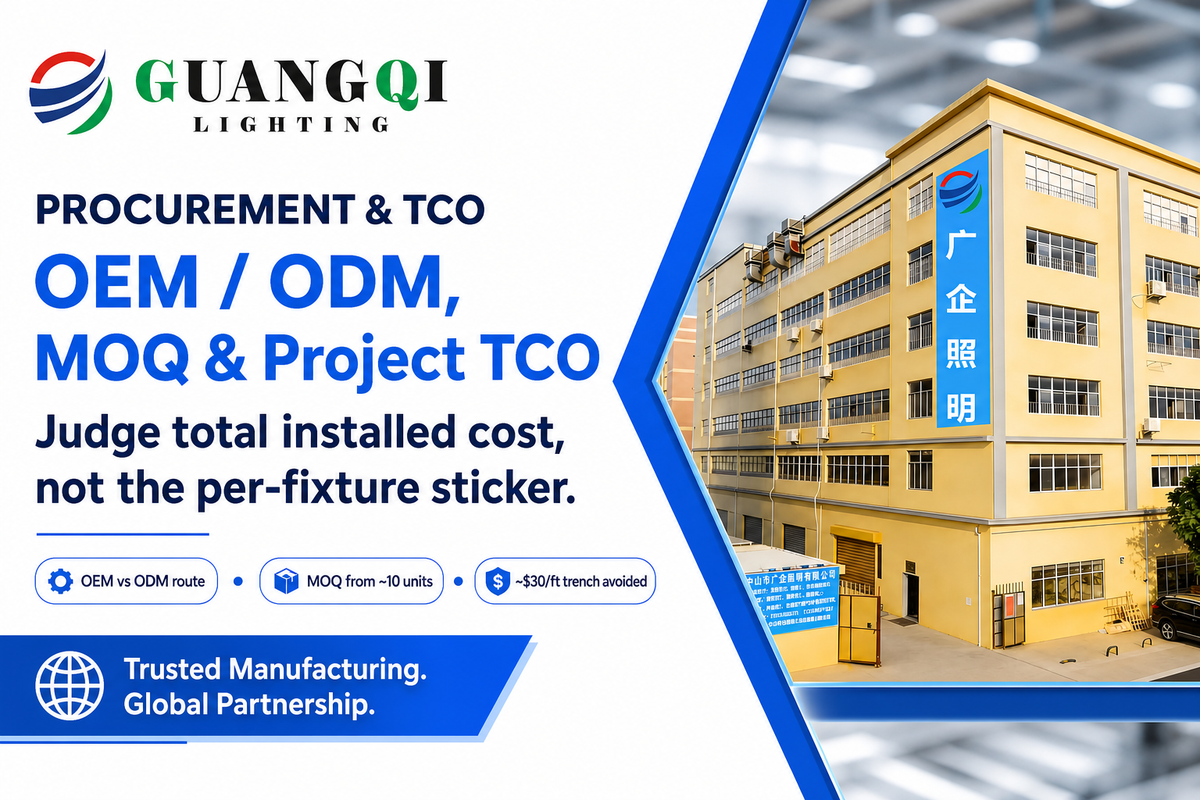 Project TCO, MOQ & OEM/ODM: What Drives Commercial Pricing — Guangqi Lighting
