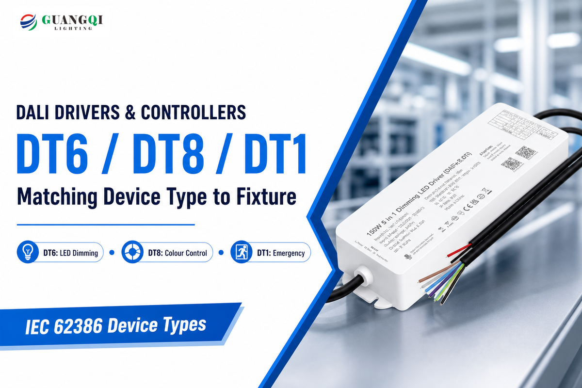DALI Drivers & Controllers: DT6, DT8, DT1, and Device Types — Guangqi Lighting