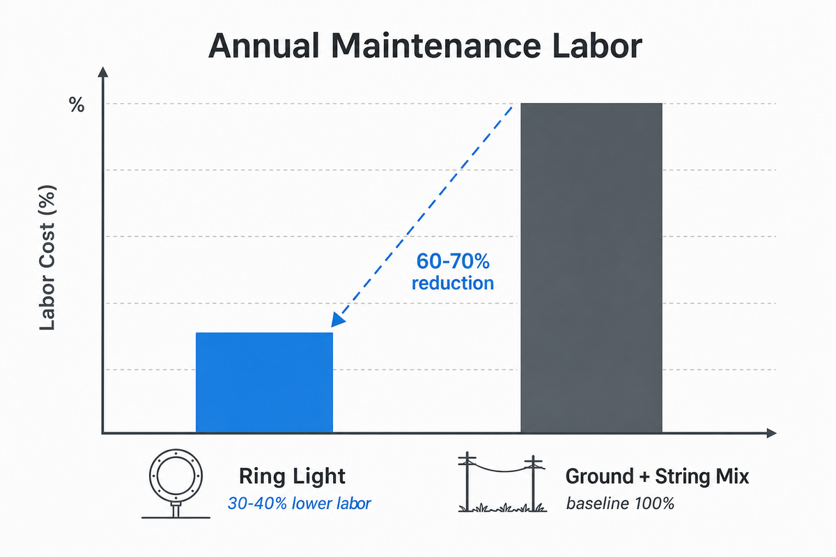 The No-Trench Advantage: Total Cost of Ownership vs Ground Uplights — Guangqi Lighting