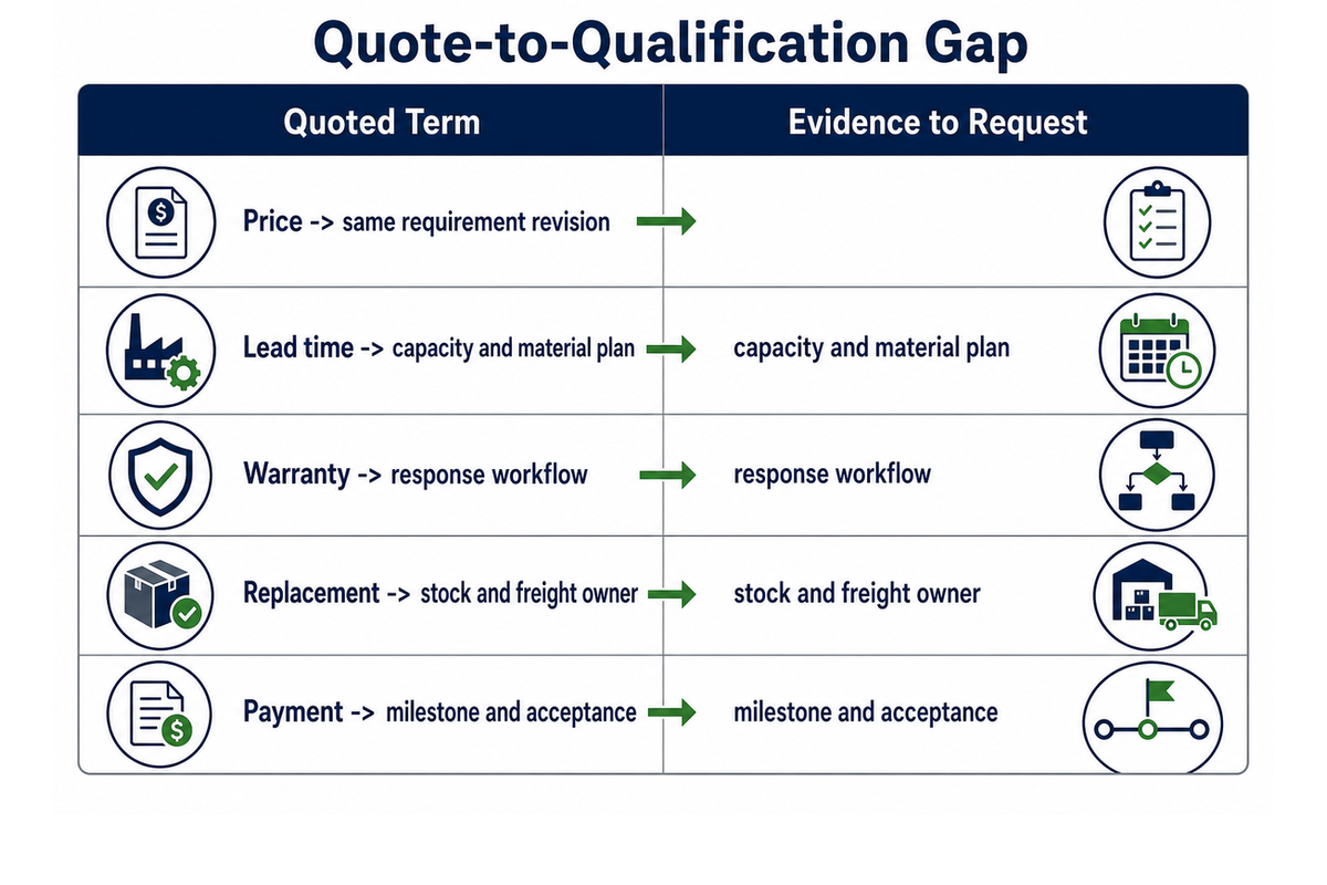 Compare Commercial Terms and Warranty Execution