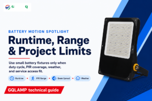 Battery Operated Motion Sensor Spotlight Runtime Limits