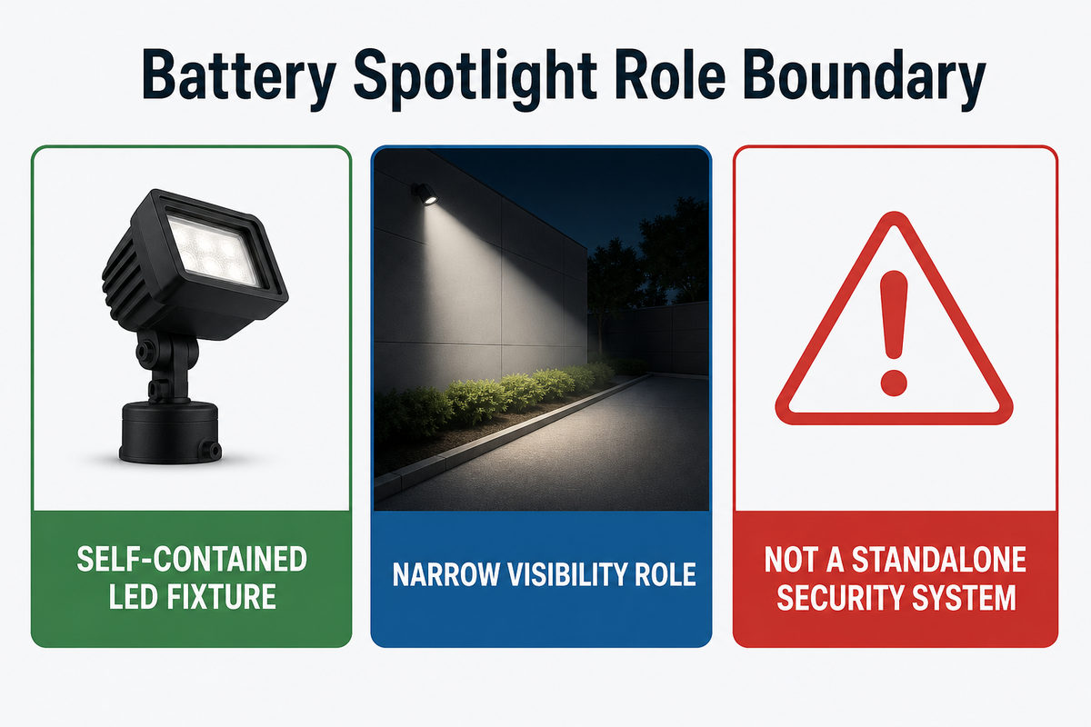What a Battery-Operated Motion Sensor Spotlight Can and Cannot Do — GQLAMP