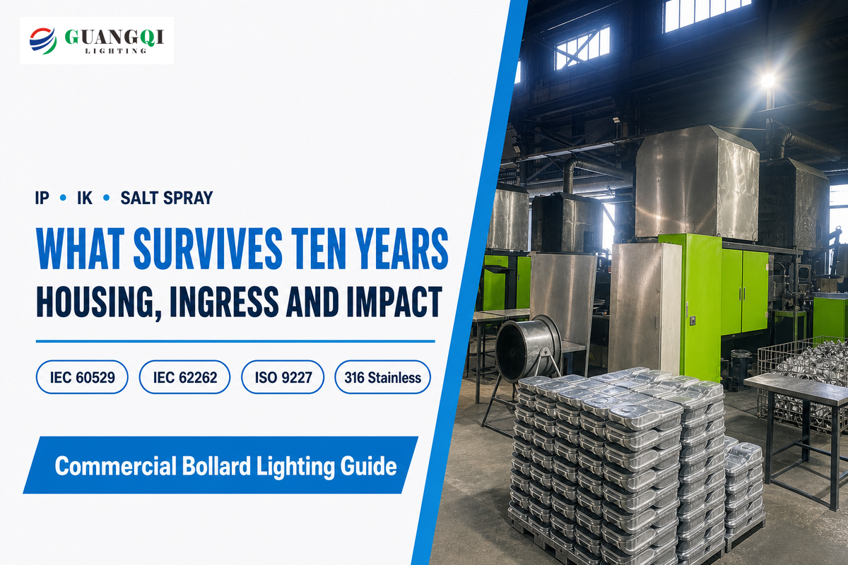 Housing, Ingress and Impact: What Survives Ten Years Outdoors — Guangqi Lighting