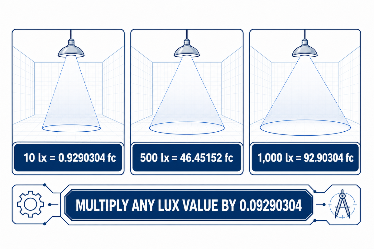 Lux to Foot-Candles Conversion Chart — Guangqi Lighting