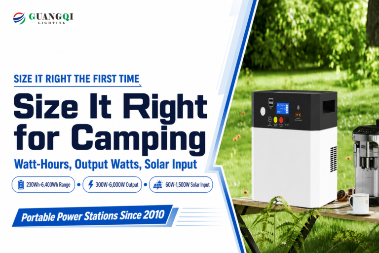 Portable Power Station for Camping: 3-Number Sizing Guide