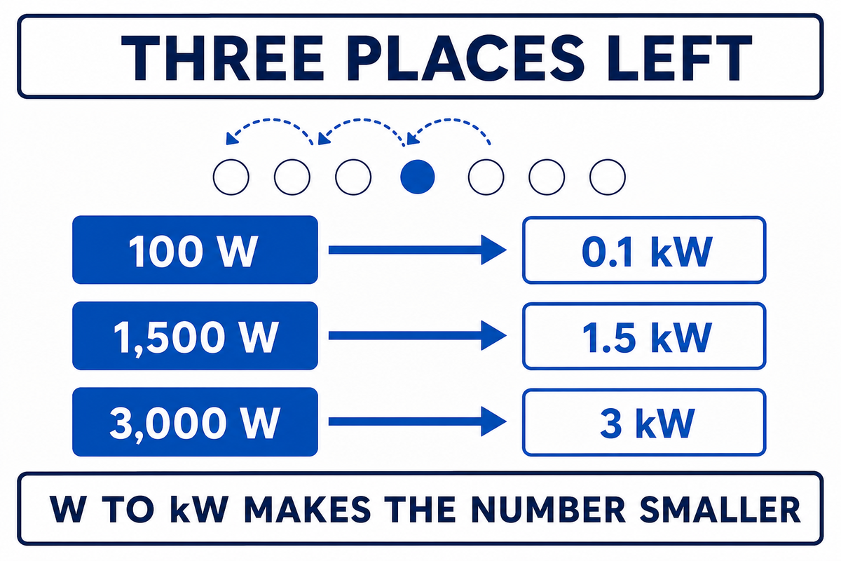 The Three-Place Power Shift: Worked Examples — Guangqi Lighting