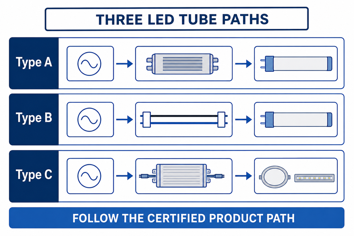 6. Do LED Lights Need a Ballast? Choose Type A, B, or C First — Guangqi Lighting