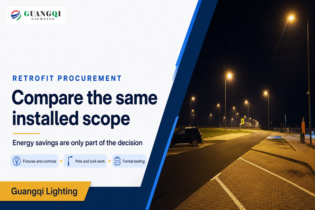 Compare LED retrofit bids by scope and operating cost — Guangqi Lighting