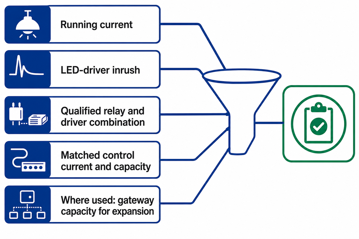 A single advertised amperage does not qualify load population, analog control current and future gateway capacity.
