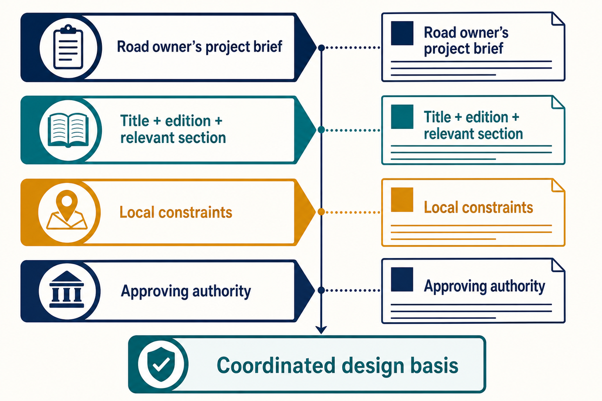 Agree the owner-selected edition and local constraints before numerical criteria; FHWA lighting-system selection.