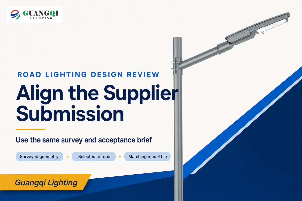 Comparable supplier calculations need the same surveyed geometry and stated assumptions; FHWA lighting selection.